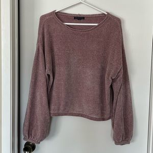 American Eagle Outfitters Pink Sweater with Puffy Sleeves